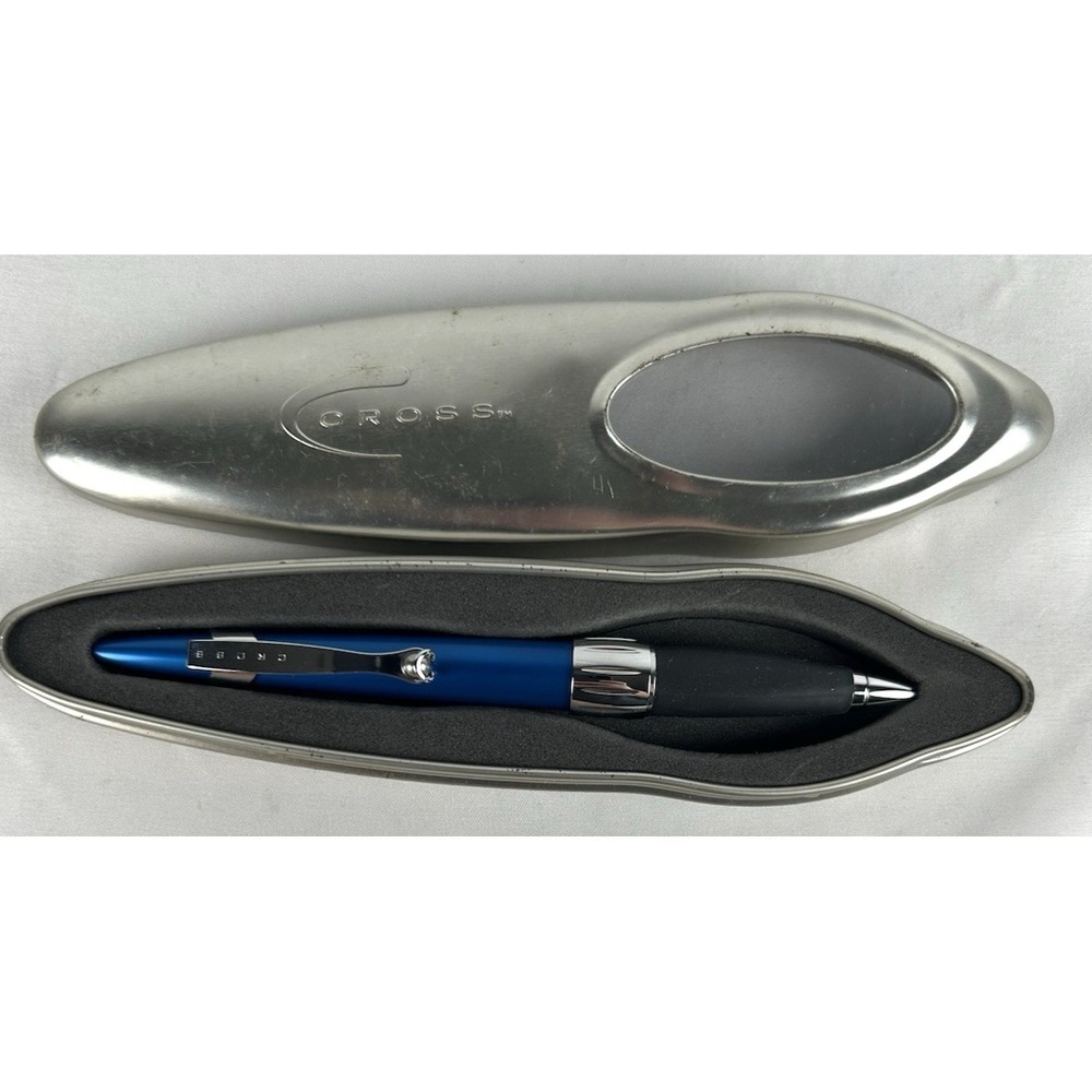 Cross Ballpoint Pen Morph With Box Vintage Electric Blue Twist Black Ink